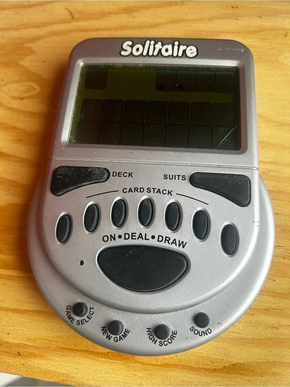 Solitaire Portable Electronic Game - Silver with Black Buttons